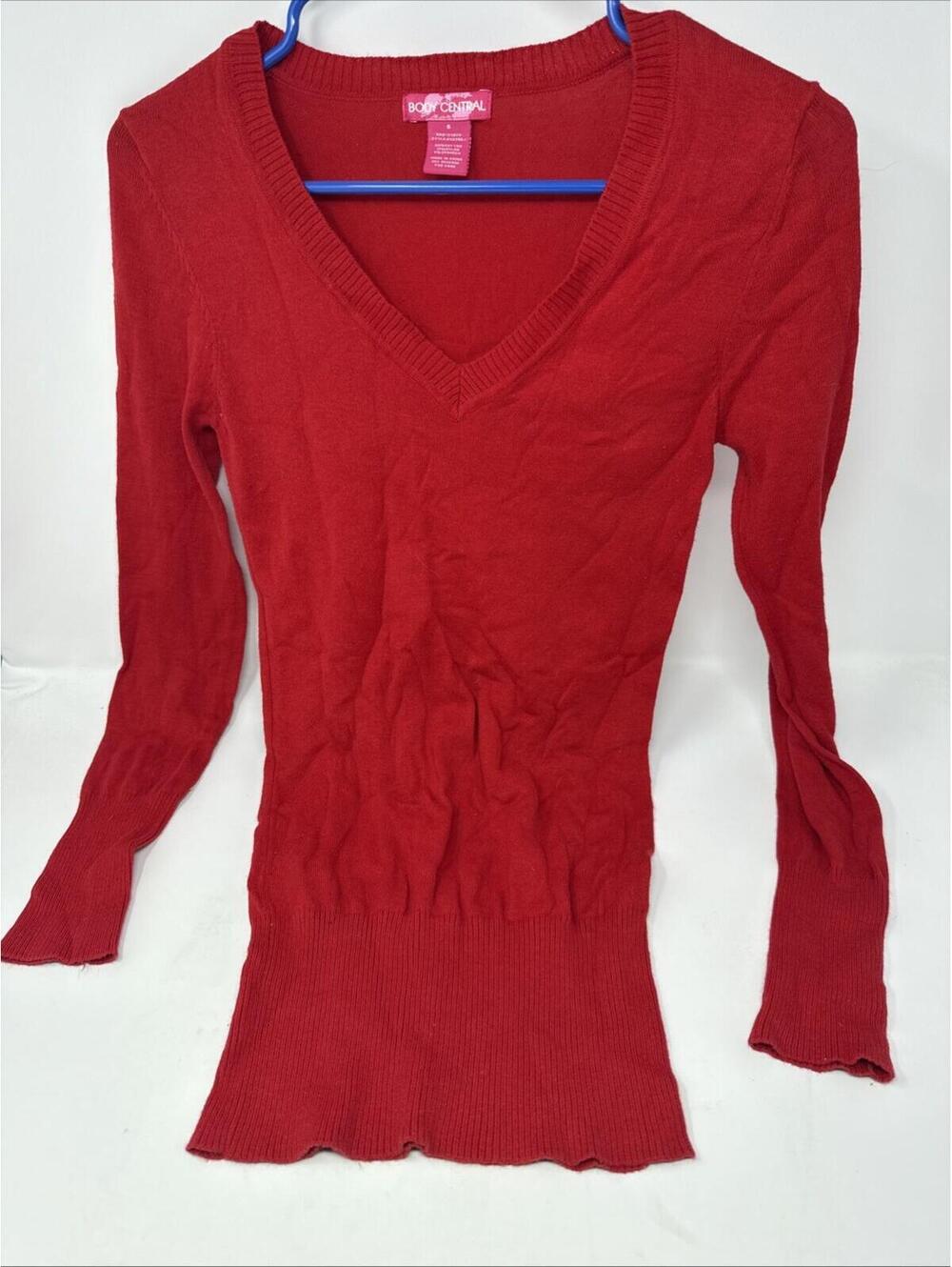 Small Red Long Sleeve Sweater